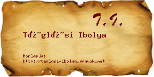 Téglási Ibolya névjegykártya