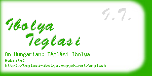 ibolya teglasi business card