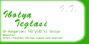 ibolya teglasi business card